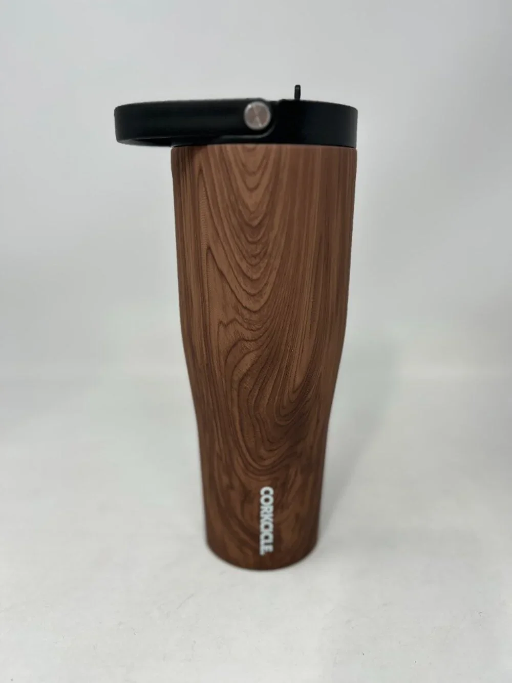 Corkcicle Brown Woodgrain Travel Tumbler with Carry Handle - Go Cup XL 30 Ounces